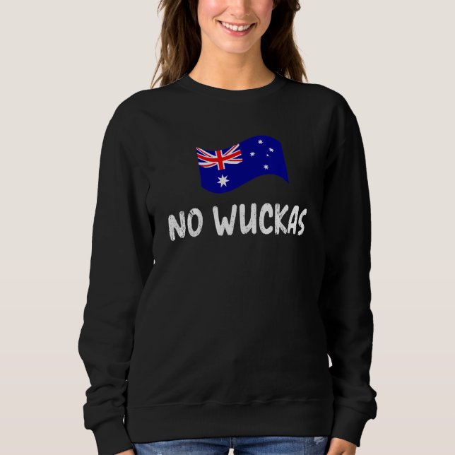 Moletom Aussie no wuckas lingo worries none Australia (Frente)