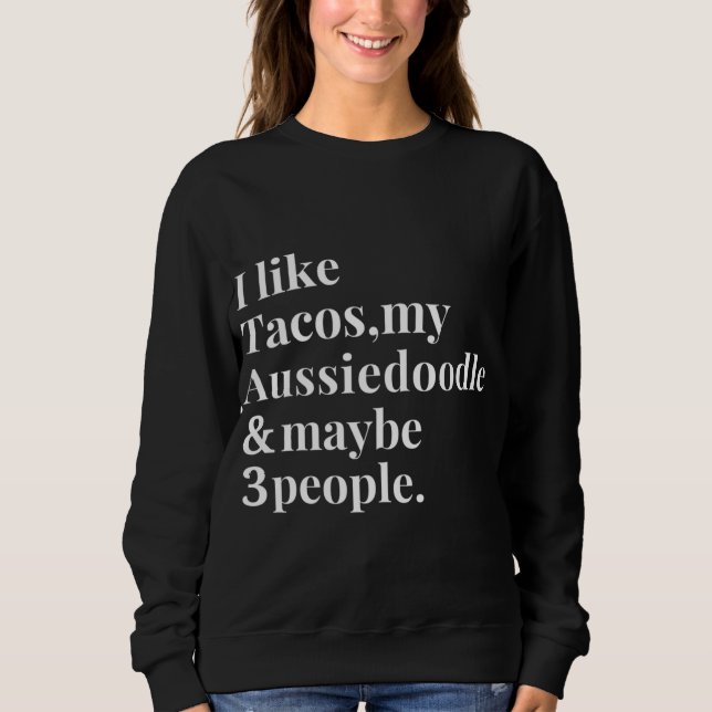 Moletom Aussiedoodle Mãe Proprietária Cachorro Engraçado T (Frente)