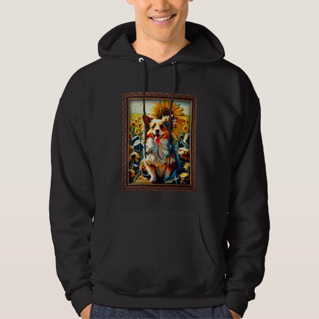 Moletom Aussiepom Painting Sunflower Flower Mom Women Flor (Frente)