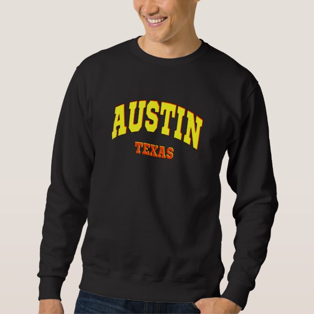 Moletom Austin State Of Texas Sporty Aestic Design City (Frente)
