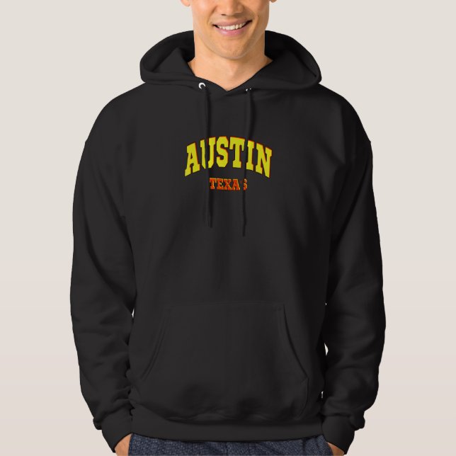 Moletom Austin State Of Texas Sporty Aestic Design City (Frente)