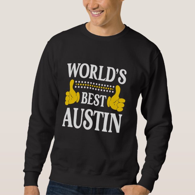 Moletom Austin Surname Team Family Best World (Frente)