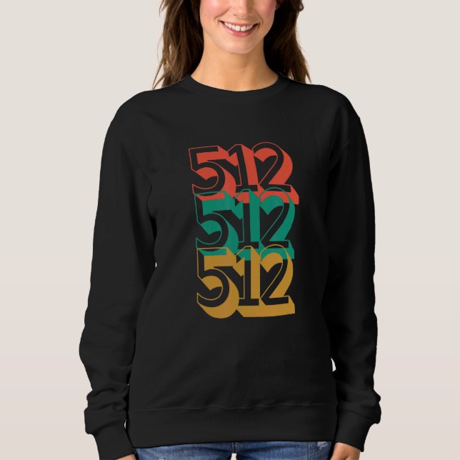 Moletom Austin Texas 512 Código de área Legal Oitenta Insp (Frente)