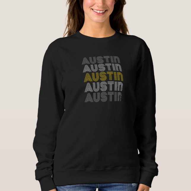 Moletom Austin Tx Retro (Frente)