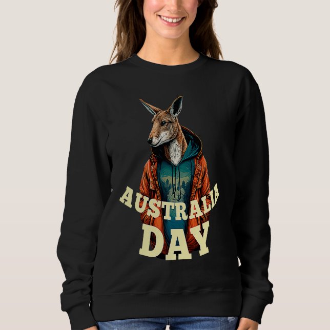 Moletom Australia Day   Australian Kangaroo Vintage (Frente)