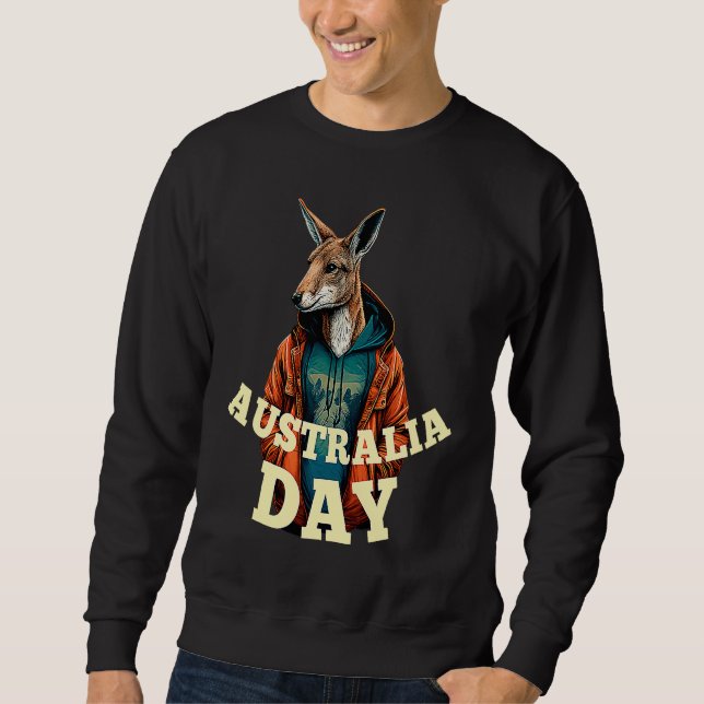 Moletom Australia Day   Australian Kangaroo Vintage (Frente)