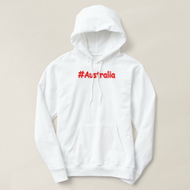 Moletom "#Austrália" Design. Comprar Agora (Frente do Design)