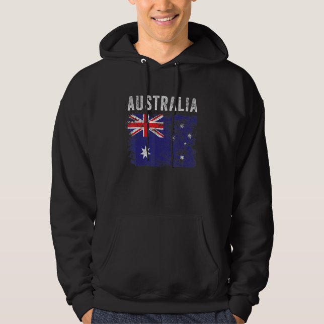 Moletom Australia Flag Distressed  Men Women Kids  Austral (Frente)