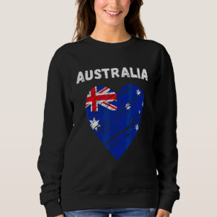 Moletom Austrália Flag Holiday Austrália Heart australiano