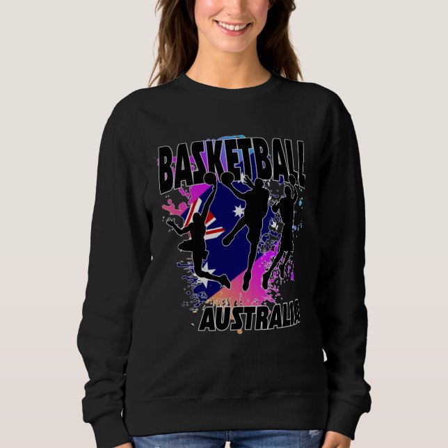 Moletom Australia Flag  Love Playing Basketball (Frente)