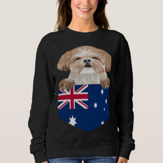 Moletom Australia Flag Shih Tzu Dog In Pocket