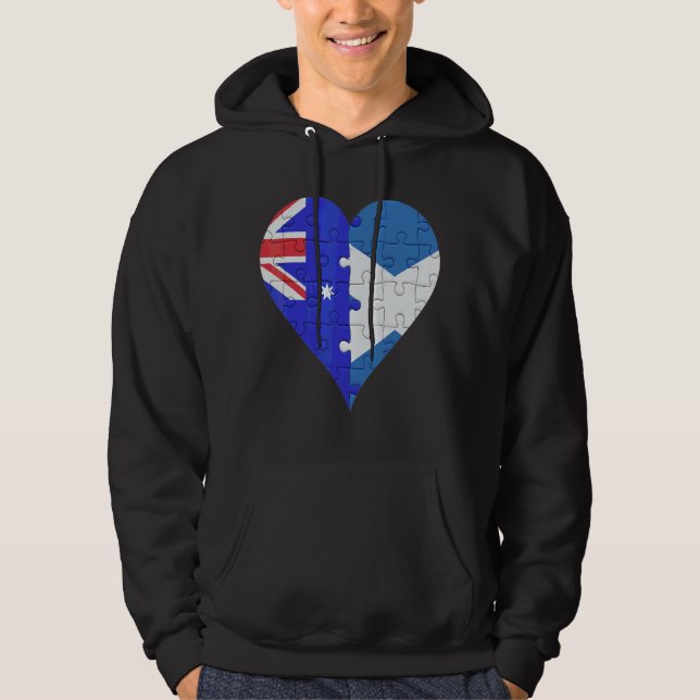 Moletom Australian Scottish Flag Heart (Frente)