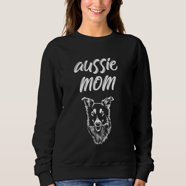 Moletom Australiana Shepherd Aussie Mãe Mulher Proprietári (Frente)