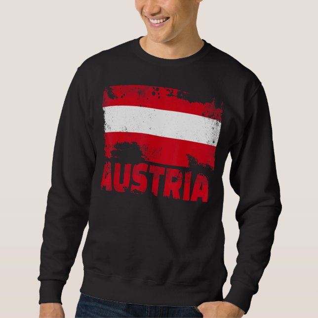 Moletom Áustria Flag Vintage - Grunge Austríaco - Incomoda (Frente)