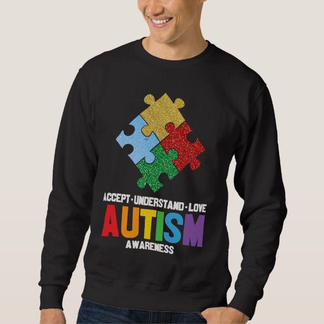 Moletom Autism Awareness Accept Understand Love Autism Awa (Frente)
