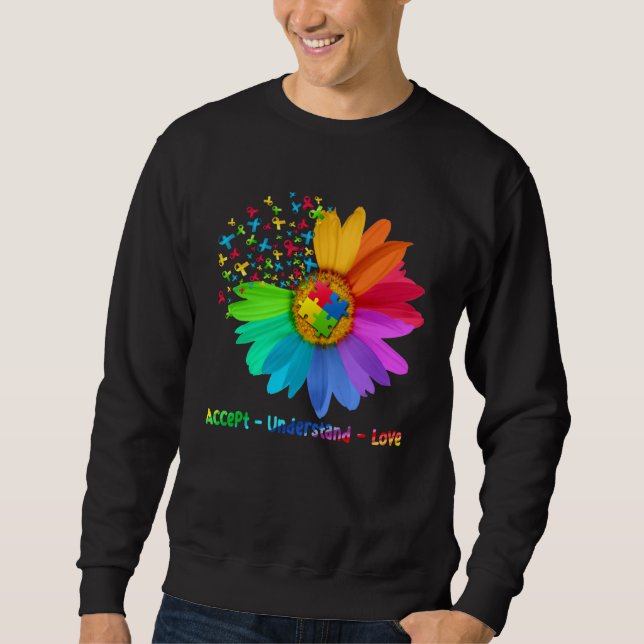 Moletom Autism Awareness  Accept Understand Love Autism Mo (Frente)
