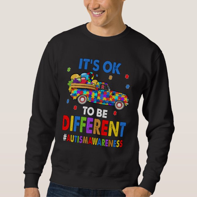 Moletom Autism Awareness Acceptance Boy Kid Its Ok To Be D (Frente)
