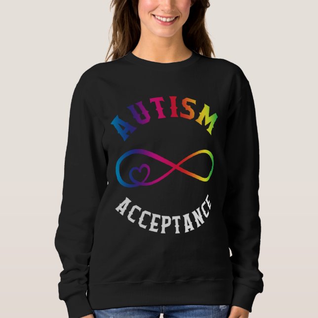 Moletom Autism Awareness Acceptance Red Instead Puzzle mom (Frente)