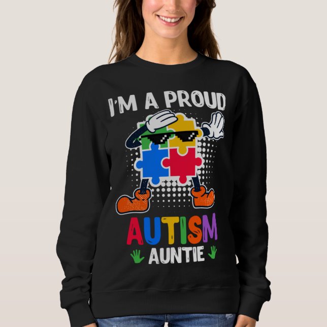Moletom Autism Awareness Aunt Autistic Child Diversity  2 (Frente)