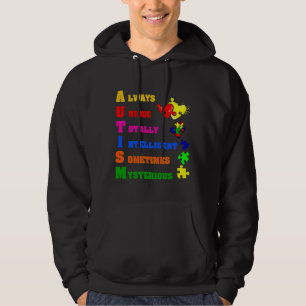 Moletom Autism Awareness Autism Acronym Puzzle Piece Suppo