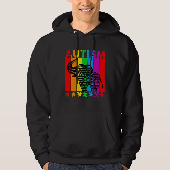 Moletom Autism Awareness Autism Elephant Support Autism (Frente)