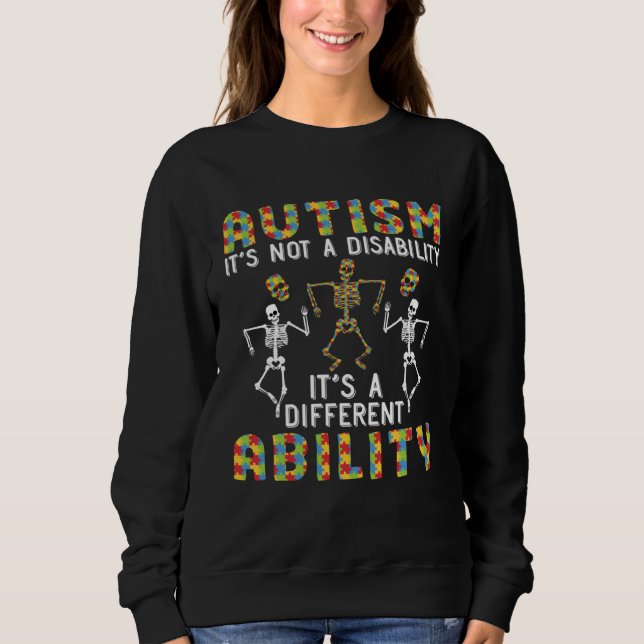 Moletom Autism Awareness Autism Skeleton Autism Support (Frente)