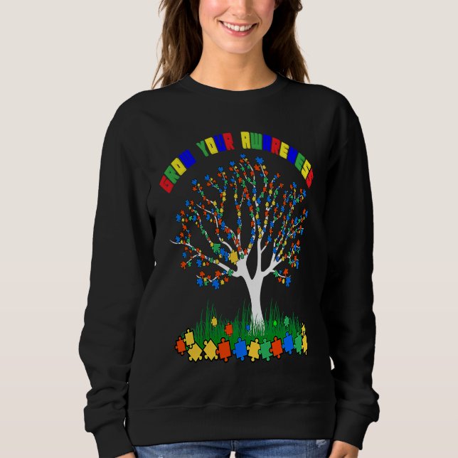 Moletom Autism Awareness Autism Tree  For Autism Kids & Me (Frente)
