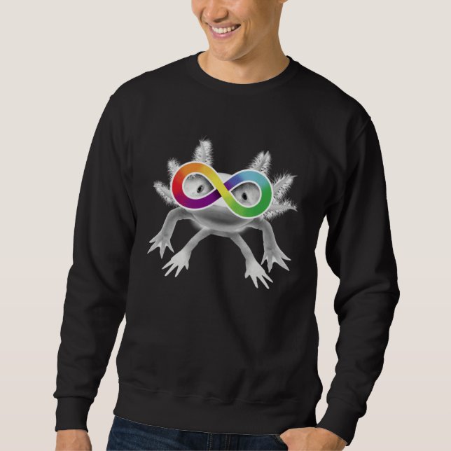 Moletom Autism Awareness Axolotl with Infinity Symbol Glas (Frente)