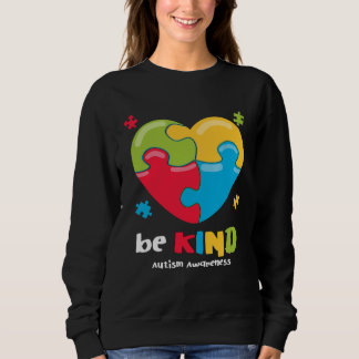 Moletom Autism Awareness   Be Kind Puzzle Heart Kindness  