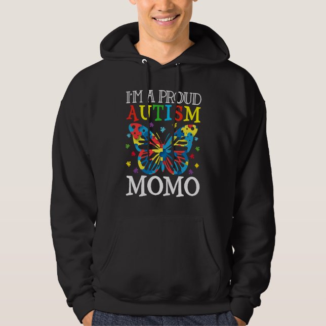 Moletom Autism Awareness Butterfly I'm a Proud Autism Momo (Frente)