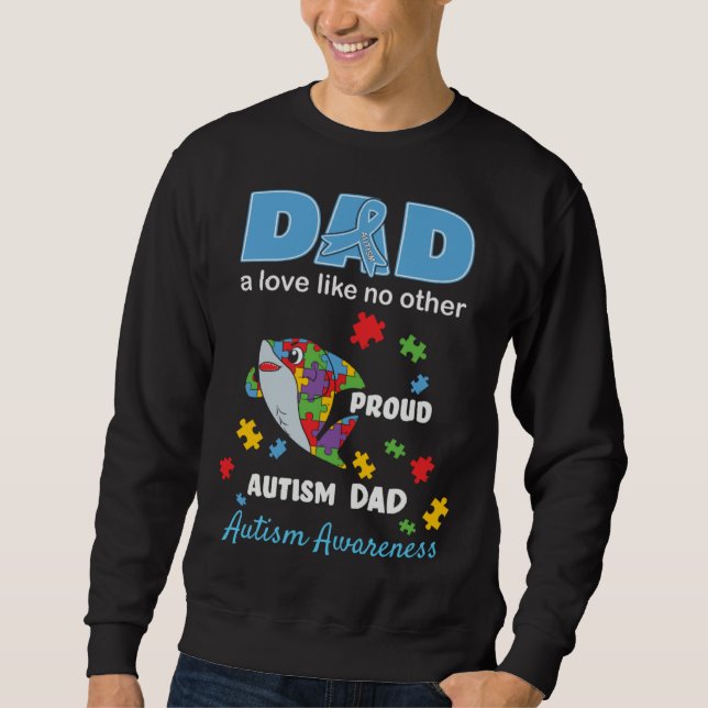 Moletom Autism Awareness Dad Father Love Proud Autism Son  (Frente)