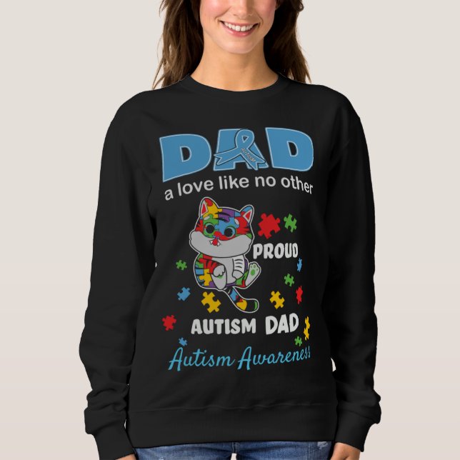 Moletom Autism Awareness Dad Father Love Proud Autism Son  (Frente)
