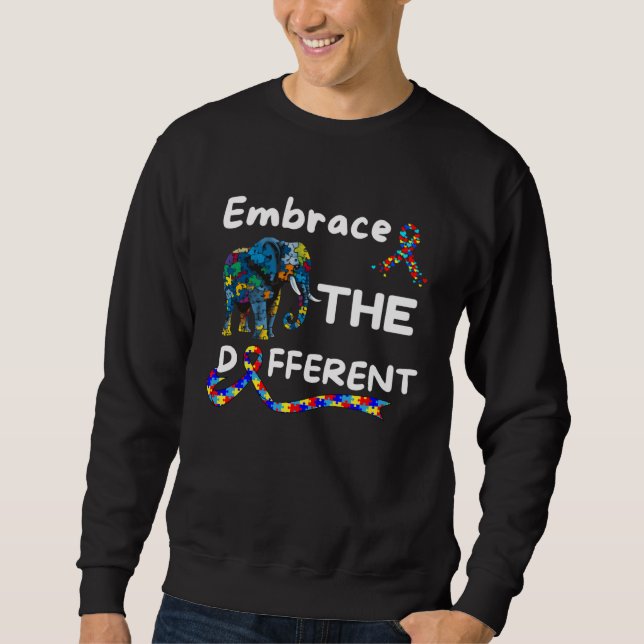 Moletom Autism Awareness Embrace Different Elephant Unmask (Frente)