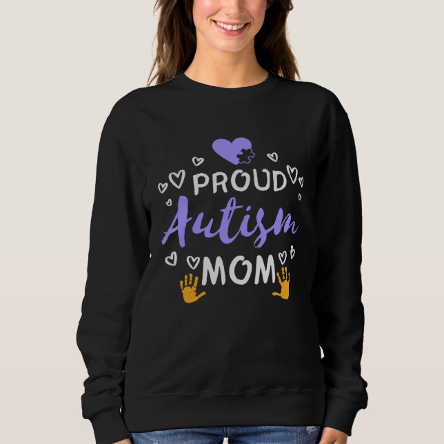 Moletom Autism Awareness Family Matching Apparel Proud Mom (Frente)