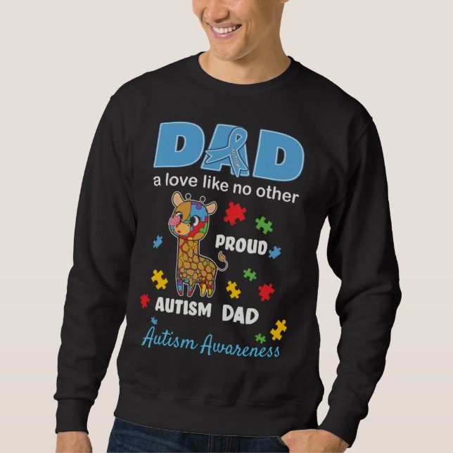 Moletom Autism Awareness Father Love Proud Autism Son Dad  (Frente)