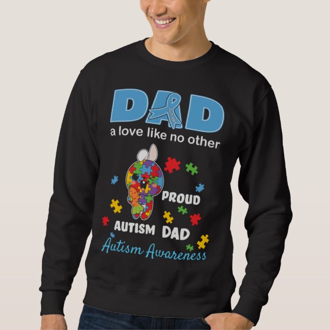 Moletom Autism Awareness Father Love Proud Autism Son Daug (Frente)
