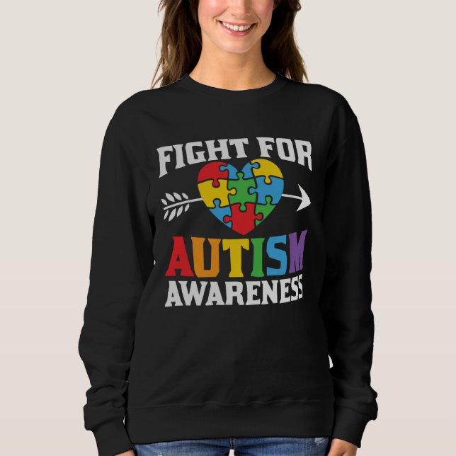 Moletom Autism Awareness Fight For Autism Awareness Suppor (Frente)