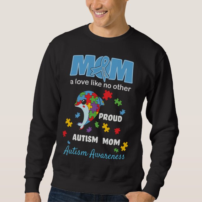 Moletom Autism Awareness Mom Mother Love Proud Autism Mama (Frente)