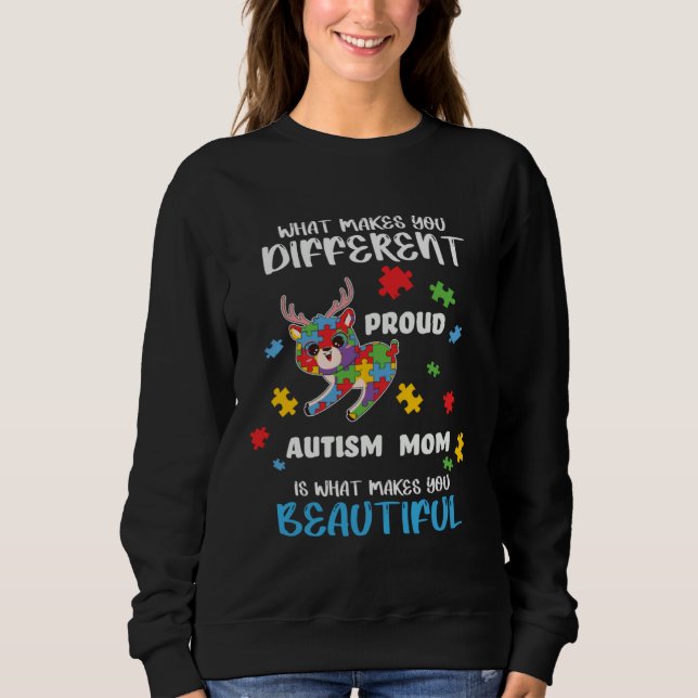 Moletom Autism Awareness Mom Proud Mother Autistic Boys Gi (Frente)