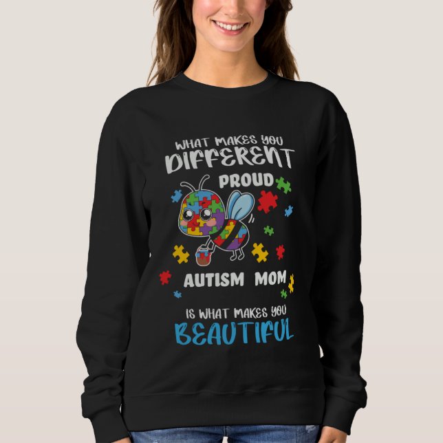 Moletom Autism Awareness Mom Proud Mother Autistic Boys Gi (Frente)