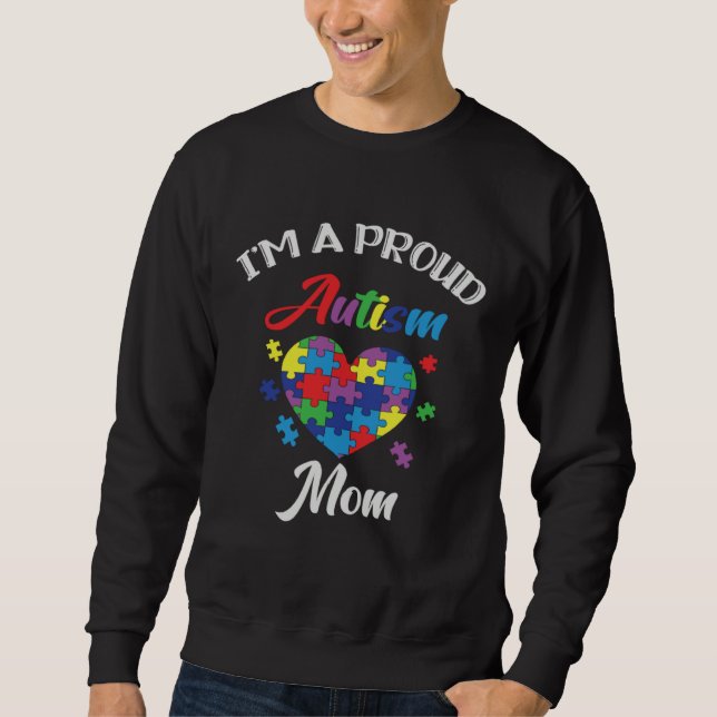 Moletom Autism Awareness Proud Autism Mom Support Autism   (Frente)
