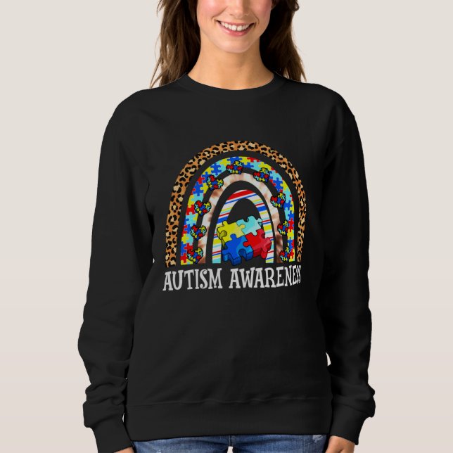 Moletom Autism Awareness Rainbow Men Women Kids Autism Sup (Frente)
