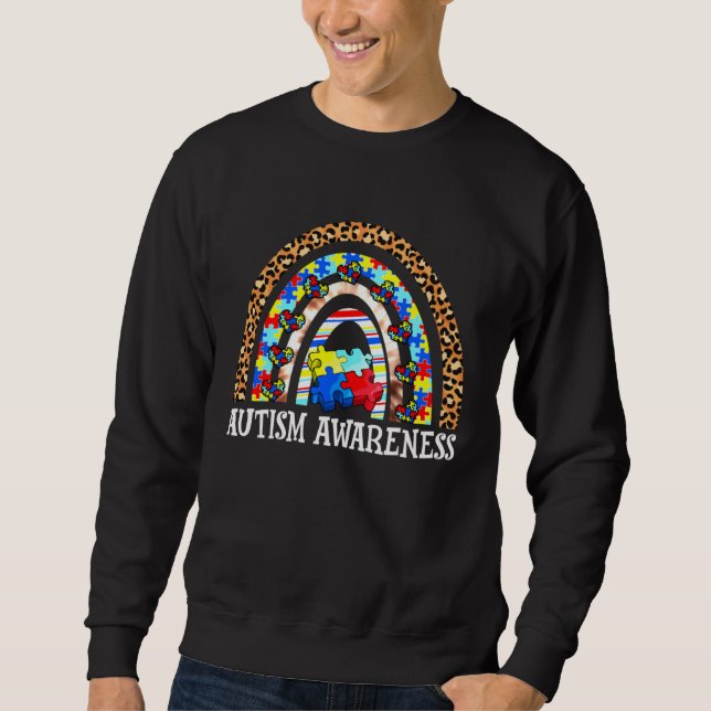 Moletom Autism Awareness Rainbow Men Women Kids Autism Sup (Frente)
