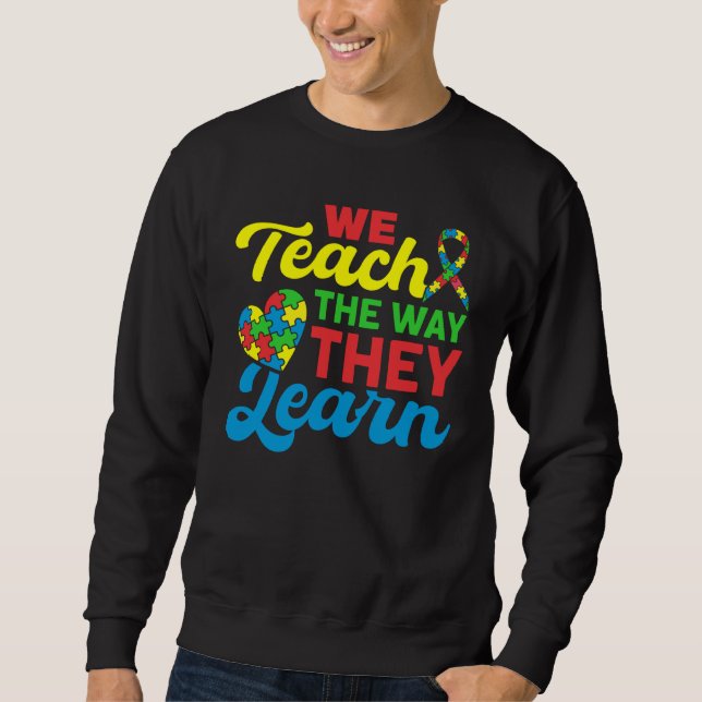 Moletom Autism Awareness School Teaching Proud Autism Teac (Frente)