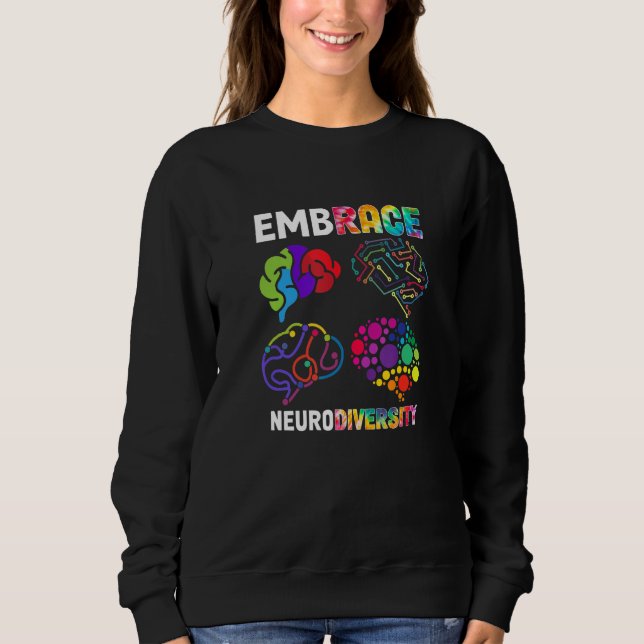 Moletom Autism Awareness Shirt Embrace Neurodiversity Gift (Frente)