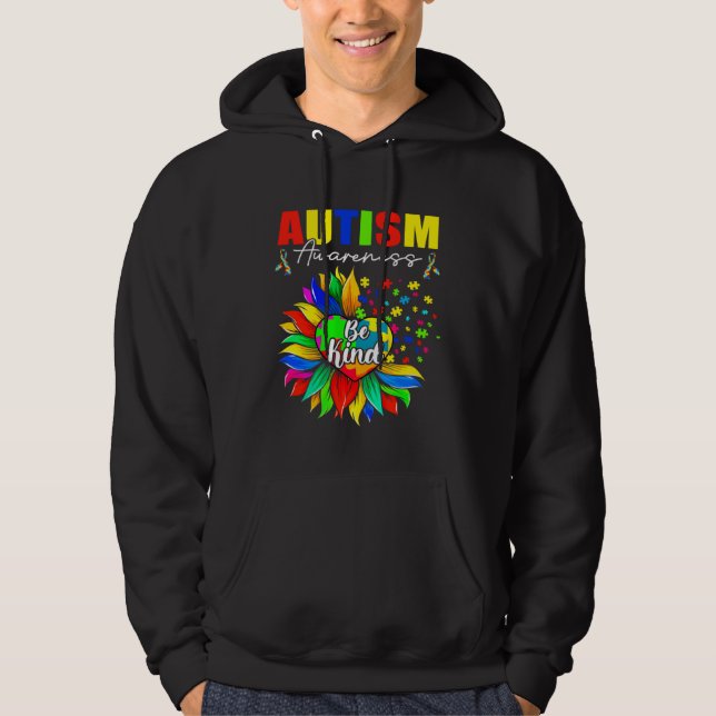 Moletom Autism Awareness Sunflower Choose Kindness Mom Kid (Frente)