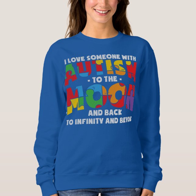 Moletom AUTISM AWARENESS Support Autism Kids for Mamãe Pai (Frente)