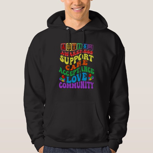 Moletom Autism Awareness Support for Kids Boys Women & men (Frente)