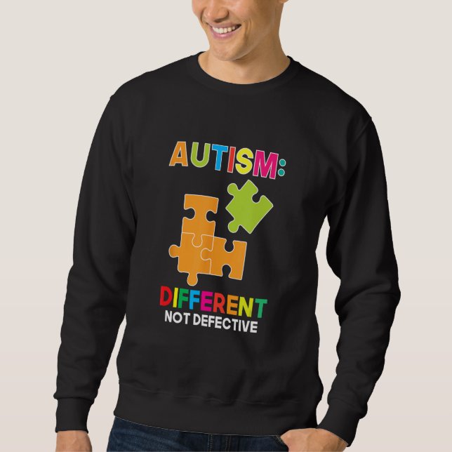 Moletom Autism Different Not Defective Spectrum Support Ac (Frente)