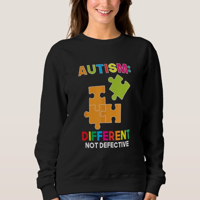 Moletom Autism Different Not Defective Spectrum Support Ac (Frente)